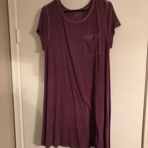 Faded purple t-shirt dress